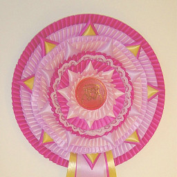 Rosette modell 704 with lace on 3rd layer and hand typed text